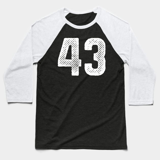 Rough Number 43 Baseball T-Shirt by colorsplash